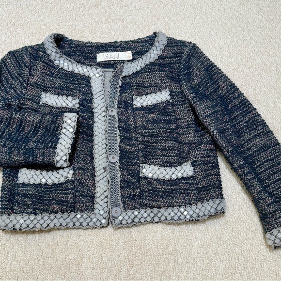 Lady’s Blue and Gray chic Jacket - Picture 1 of 8